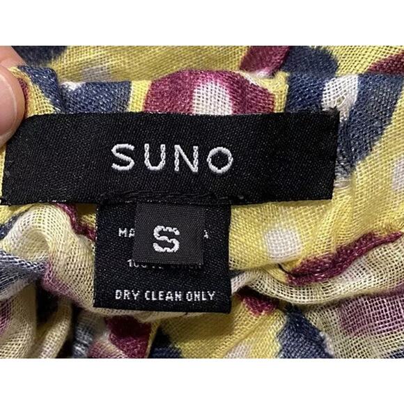 Suno Size Small Tribal Print Artsy Romper Halter Linen Resort Travel Boho FLAWED - Picture 3 of 12